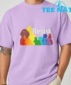 Save P.B.S Resist Rainbow Character Graphic T Shirt 1