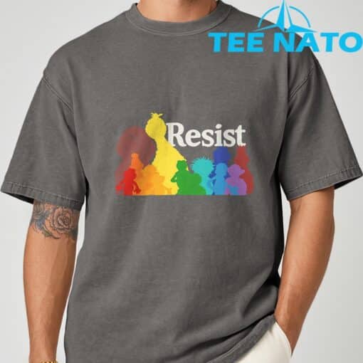 Save P.B.S Resist Rainbow Character Graphic T-Shirt - Image 9