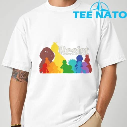 Save P.B.S Resist Rainbow Character Graphic T-Shirt - Image 3