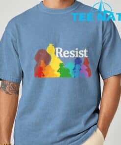 Save P.B.S Resist Rainbow Character Graphic T Shirt 6