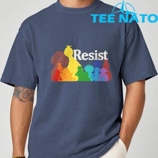 Save P.B.S Resist Rainbow Character Graphic T-Shirt - Image 6