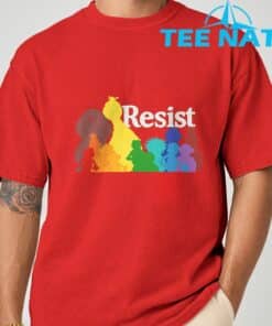 Save P.B.S Resist Rainbow Character Graphic T Shirt 8