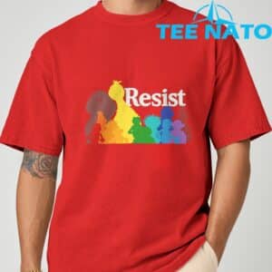 Save P.B.S Resist Rainbow Character Graphic T Shirt 8