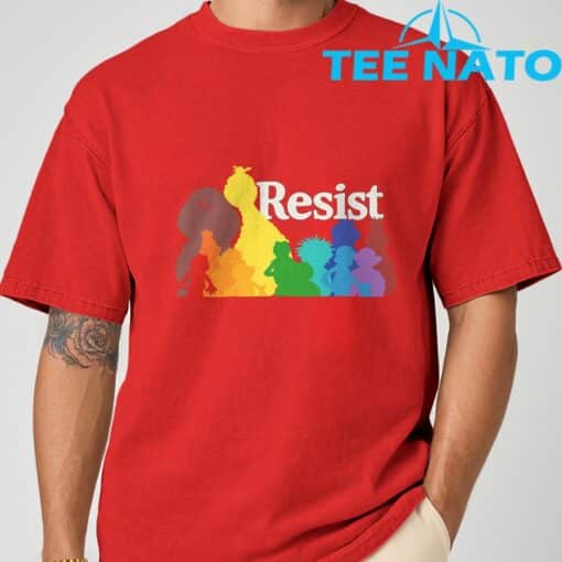 Save P.B.S Resist Rainbow Character Graphic T-Shirt - Image 5
