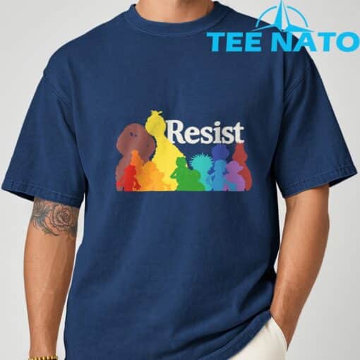 Save P.B.S Resist Rainbow Character Graphic T-Shirt - Image 4