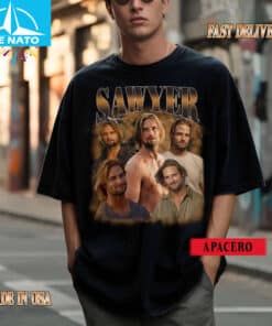Sawyer Lost TV Series Vintage Style Character Shirt2