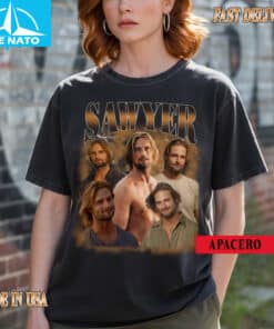 Sawyer Lost TV Series Vintage Style Character Shirt3