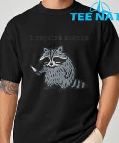 i Require Snacks Raccoon T Shirt 2