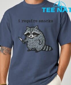 i Require Snacks Raccoon T Shirt 5