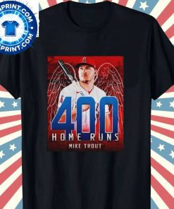 400 Career Home Runs Mike Trout LA Angels Shirt